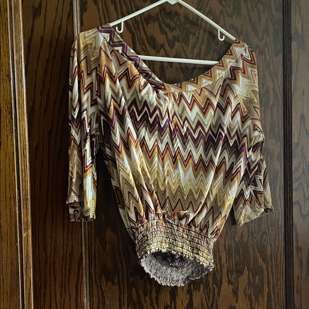 American Rag Multicolor Chevron Bodysuit - Picture 5 of 5